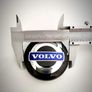 4 x Volvo alloy wheels, centre hub caps, 64 mm, black / blue, C70, S60, V60, V70, S80, XC90 Image 3