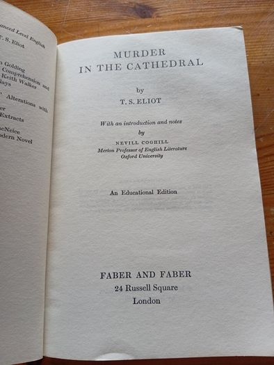 Murder in the Cathedral T.S. Eliot