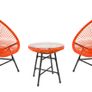Bistro 3 Piece Egg Designer String Chair Indoor & Outdoor Garden Set Image 5
