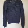 diesel wool blend cardigan size small navy pit to pit 19" Image 2