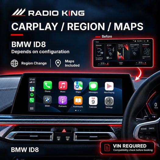 BMW ID8 CarPlay, Region Change & Maps Conversion