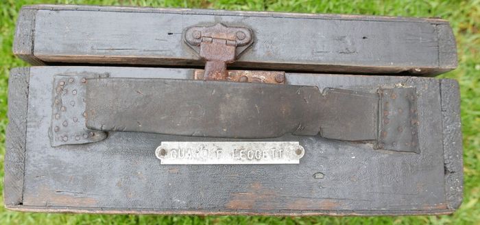 Vintage Suitcase from the 1940s, Wooden Travel Case