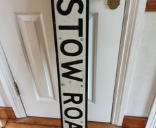 Vintage Heavy Metal "Stow Road" Street Sign