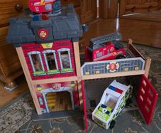 wooden fire station