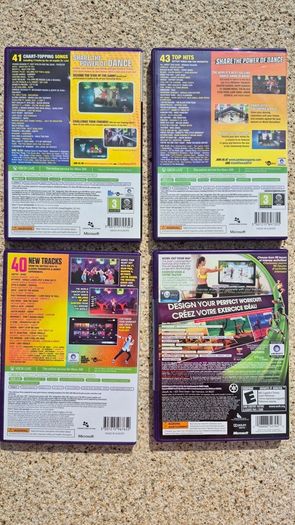 Xbox 360 Kinect Games Exercise Bundle.  Five Games