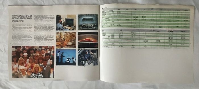 Vintage 1985 Nissan Bluebird Sales Brochure. Rare Automobilia