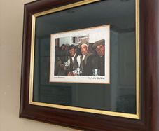 Irish Pub Scene "Men of Aran " Framed John Skelton Print