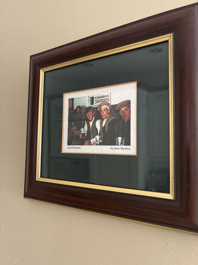 Irish Pub Scene "Men of Aran " Framed John Skelton Print