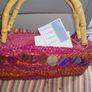 Avon Straw Bag with Bamboo handles Image 4