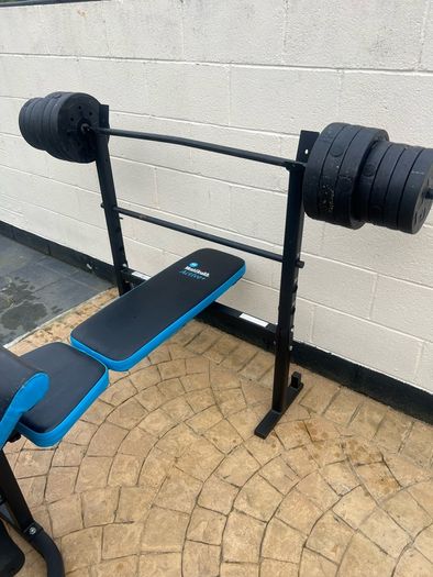weights pull-up bar boxing bag + bracket