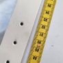 White Leather Belt with Silver and Gold Hardware Image 7