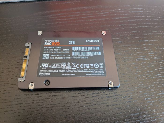 Samsung 860 Evo 2 Tb Sata 2.5 Inch Internal Ssd (mz-76e2t0) Used