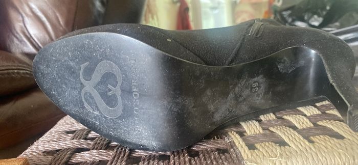 Black suede boots