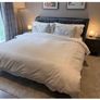 Luxury Super King Bed Frame Grey Green Fabric Headboard Image 4