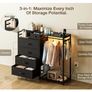 Chest of Drawers Bedroom with Hanging Rail, Built-in LED Lighting and Power Socket Image 4
