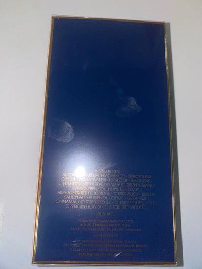 Dolce & Gabbana 100ml Eau De Toilette brand new