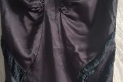 Satin look skirt with lace never worn size s