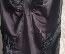 Satin look skirt with lace never worn size s