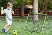 Double Sided Football Training Net, Adjustable Angle Soccer Kickback Target Goal Rebounder Net, for Kids and Children