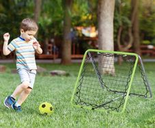 Double Sided Football Training Net, Adjustable Angle Soccer Kickback Target Goal Rebounder Net, for Kids and Children