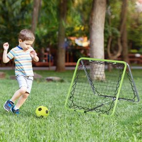 Double Sided Football Training Net, Adjustable Angle Soccer Kickback Target Goal Rebounder Net, for Kids and Children