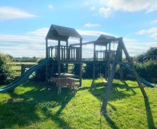 Playhouse slide/swing set