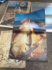 Moon landing 1969 - 4 newspaper supplements