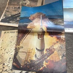 Moon landing 1969 - 4 newspaper supplements