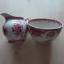 Pink Floral Creamer & Bowl Cuddra Collection by Powell Craft of England Image 2