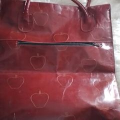 Leather bags one large red long handles tote or shoulde and one smaller shoulder Bag. Shoulder is 15r leather