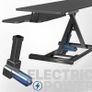 107cm Electric Motor Desk Converter Height Adjustable Riser Sit to Stand Dual Monitor and Laptop Workstation with Wide Keyboard Tray Black DESK-VE42B Image 4