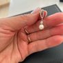 silver pearl earrings Image 4