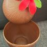 Plastic coconut-shaped container for drink Image 3