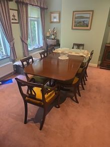 Dining Table And Chairs. 2 End Pieces And 6 Side Ones.  27886