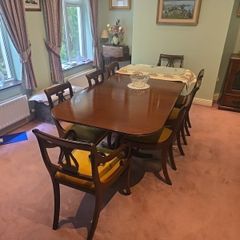 Dining Table And Chairs. 2 End Pieces And 6 Side Ones.  27886