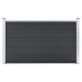 Garden Fence WPC 872x106 cm Grey Image 2