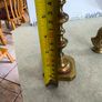 2 BRASS ITMEES-1- Primitive Antique Early Country Brass Push Up 9.5 INCHES Candlestick55.00 euro. 2- Brass Oliver Plunkett Tapper or papper wighte 60.00 euro. Image 3