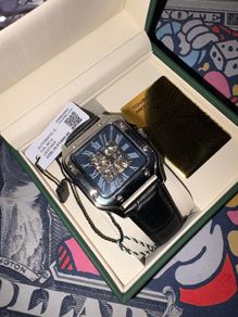 mens watch skeleton face