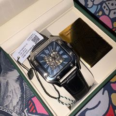 mens watch skeleton face