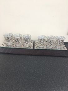 Candle holder - 2 trays with 6 candle holders.