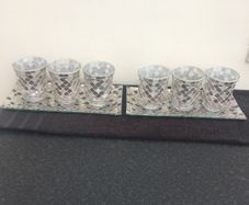 Candle holder - 2 trays with 6 candle holders.