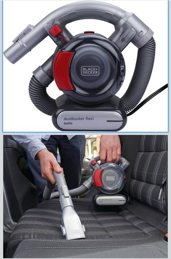 BLACK+DECKER Bagless Hand Vacuum Cleaner Dustbuster with Flexi Hose and 12V Car Connection