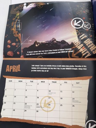 GUINNESS collectable calander