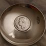 5 Pesetas silver coin from 1871, in silver bowl Image 4