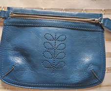 NEW Orla Kiely Leather Wristlet Flat Purse