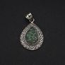 Vintage 925 Sterling Silver Druzy Quartz Pendant Image 10