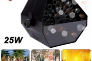 Bubble Maker, 25W 220V Portable Electric Automatic Bubble Blower Portable Blowing Maker Machine for DJ, Party, Club, Parties, Weddings, Disco, Stages, Xmas (Black)