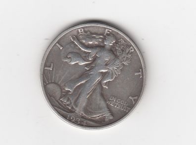USA, Half Dollar, 1934, 90% silver coin (no. 482)