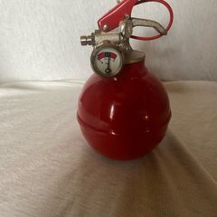 Vintage / Classic Compact Spherical Fire Extinguisher ("Fire Grenade" style shape with a modern valve assembly).