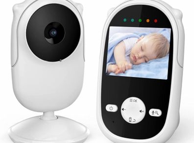Baby monitor with camera and night vision, Video Baby Monitor no Wifi, Rechargeable Battery, 2 Way Audio Talk, Lullabye music (2.4 inches)